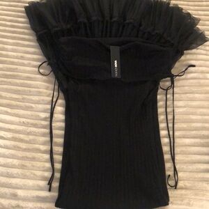 Fashion Nova New never worn sweater dress with tulle at bottom.  Size large.